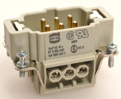 Harting Steckverbinder 16A 500V Han 6E-M-s | 09330062601