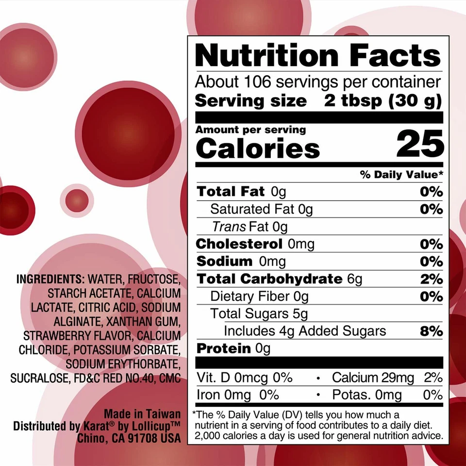 Tea Zone Strawberry Popping Pearls/Popping Boba(B2053, 7lbs) for Boba Tea - Image 4 of 4