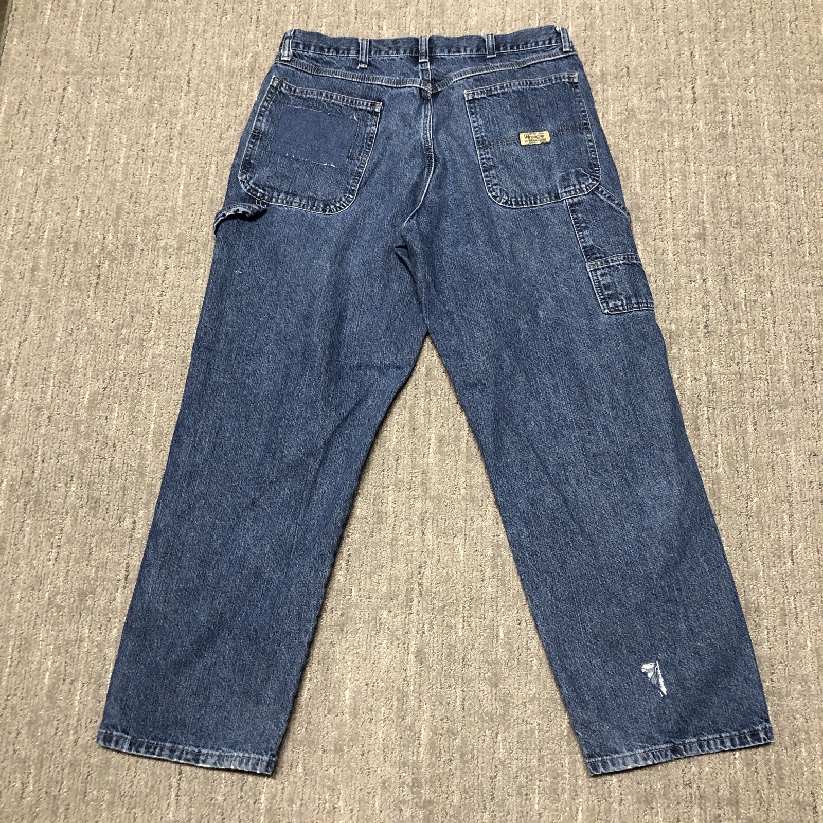 Vintage Y2K Wrangler Carpenter Jeans Men’s Size 34x30 Blue Baggy Skater Grunge