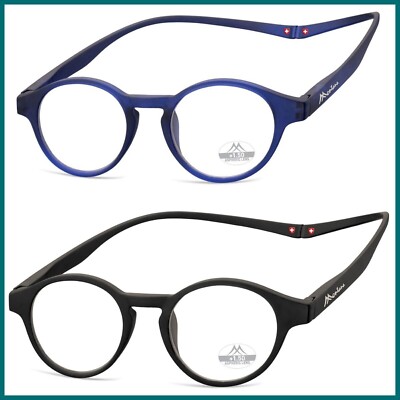 Occhiali da lettura uomo donna vista con calamita magnetici tondi  presbiopia m