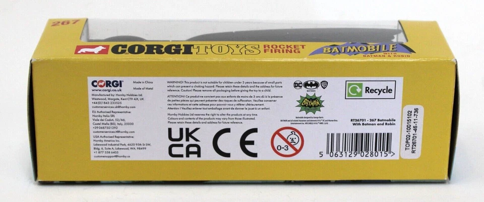 Corgi RT26701 267 Rocket Firing Batmobile 1:43 Mint/ Boxed MIB Reissue - Image 3 of 4