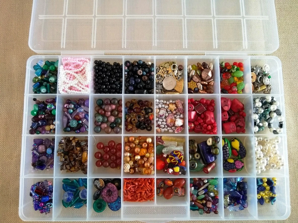 Bead Jewelry Supplies Glass Metal Stone Colorful Huge Lot New