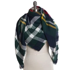 New Collection XIIX Southwestern Plaid Runway Blanket Wrap Scarf Shawl $38 Tags