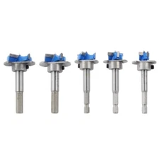 Hole Drilling Sets Forstner Drill Bits with Hexagonal Handle Drill Bit 5 PCS