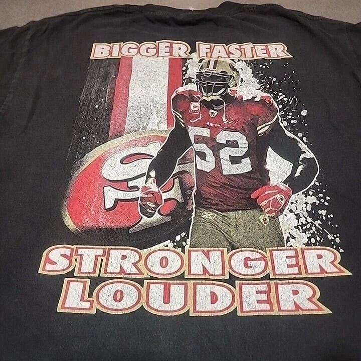 Camiseta grande vintage San Francisco 49'rs #52 Patrick Willis para hombre Foto 2 de 4