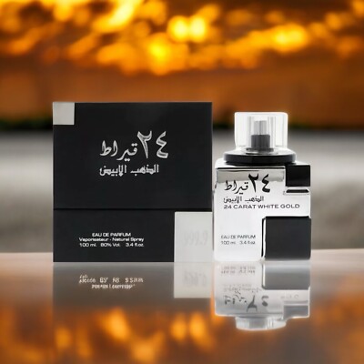 24 Carat White Gold EDP Perfume 100 ML By Lattafa Perfume Brand new free ship