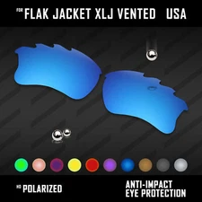 Anti Scratch Polarized Replacement Lenses for-Oakley Flak Jacket XLJ Vented