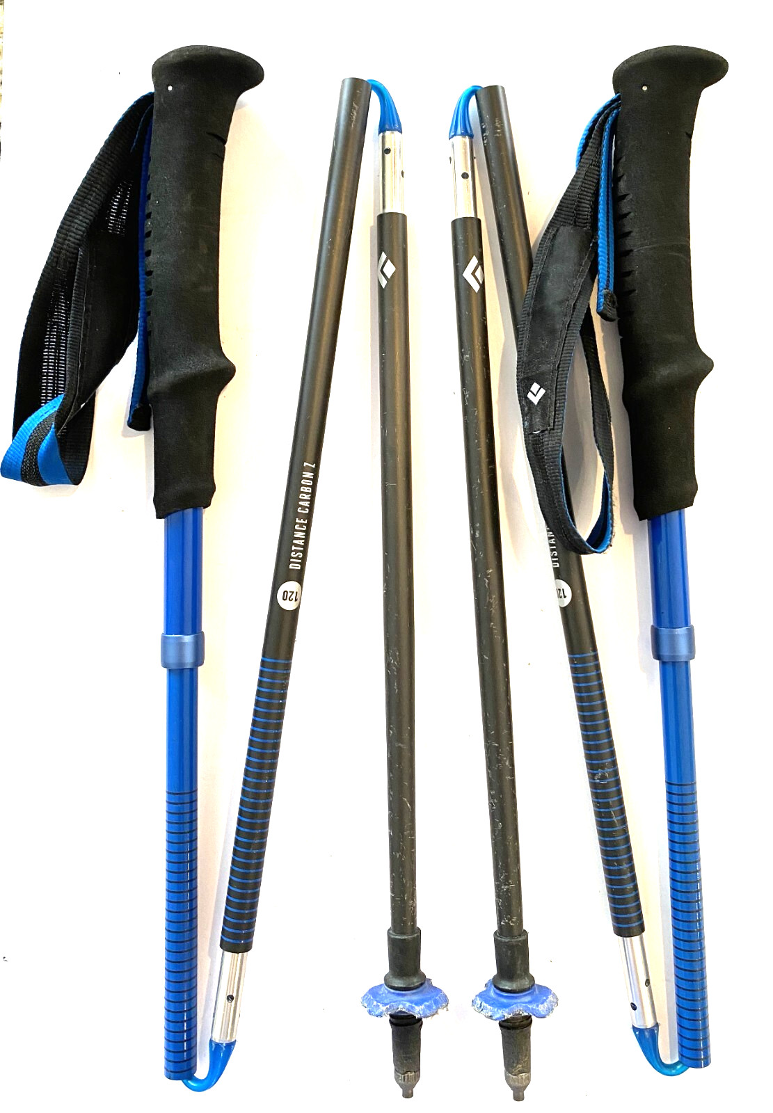 Bastones de trekking plegables Black Diamond Distance carbono Z longitud fija 120 cm