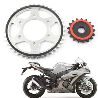 Rubber Cushioned 17T Front & Rear Sprocket 39T For Kawasaki ZX-10R