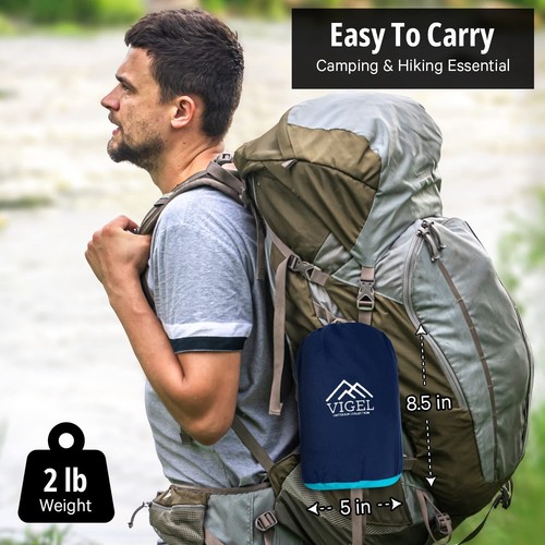 Vigel Camping Hängematte - XL Doppelhängematte 500 Pfund Fassungsvermögen - Nylonhängematte - D... - Bild 6 von 7