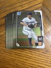 Lot X 25 - Nathan Kirby Milwaukee Brewers 2015 Bowman Chrome Draft Prospect  1st