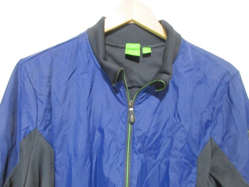 Sz M BOSS Hugo Boss Sweater/Jacket Windbreaker Green Label BIG LOGO on back EUC - Picture 5 of 16