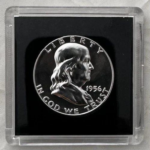 1956 FRANKLIN HALF DOLLAR, PREMIUM GEM, 90% SILVER, US MINT PROOF COIN