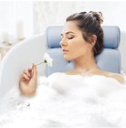 Relax Spa Bath Pillow With Suction Cup - Machine Washable For Bathtub / Hot Tub