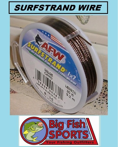 AFW SURFSTRAND Stainless Steel Leader Wire 325lb Test 30' #B325-0 FREE USA SHIP!