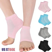 Silicone Moisturizing Gel Cracked Heel Socks Repair Dry Skin Care Overnight USA