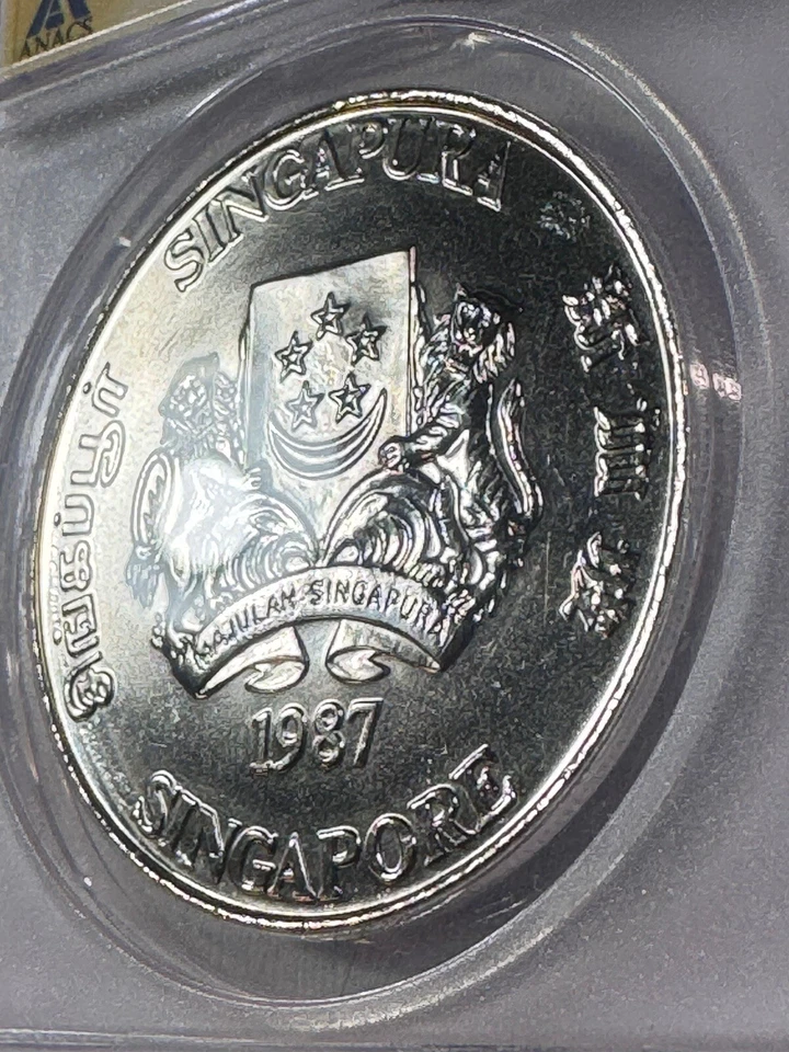 1987 Singapore $10 Year of the Rabbit Graded MS 67 by ANACS - Image 3 of 4