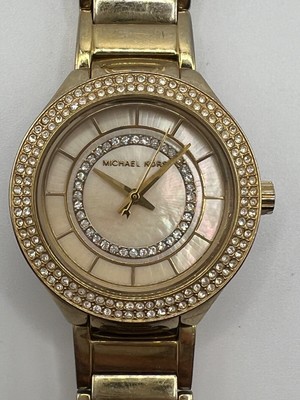 Michael Kor’s Gold-Tone watch with rhinestone embellishment. Michael Kors Lexington Gold-Tone Watch & Bracelet Set St  main image 4