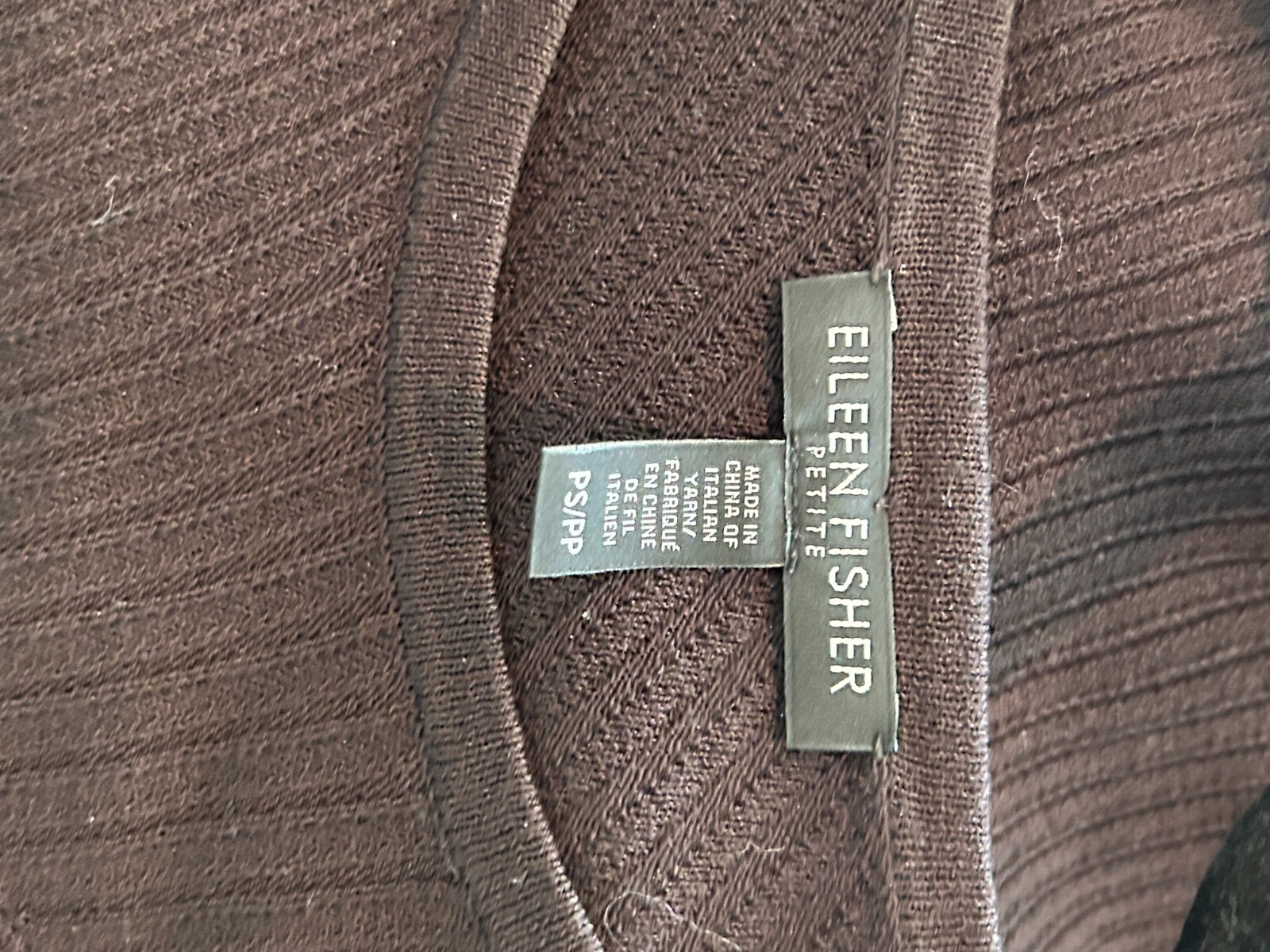 Eileen Fisher Solid Black Pullover Long Sleeve  T… - image 3