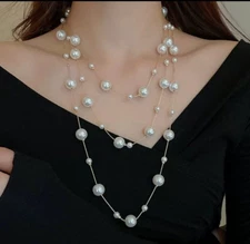 Long pearl necklace new hot style design