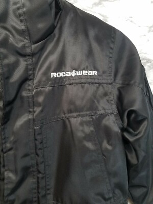 トップス 00s ROCAWEAR B-boy truck jacket BIG SIZE Rocawear Roca Wear Boys Black Thick Lined Front Zip Bomber JACKET