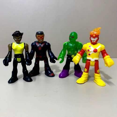 4pc Fisher Imaginext DC Super Friends Firestorm Vixen Vibe Martian Manhunter Toy - Picture 1 of 6