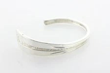 National Silver Co. Silverplate Flatware Floral Spoon Style Cuff Bracelet - 6"  