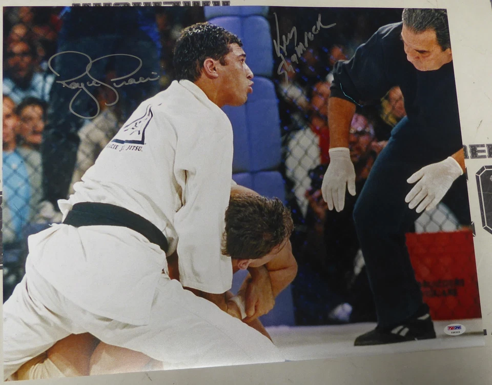 Ken Shamrock & Royce Gracie Signed UFC 1 16x20 Photo PSA/DNA COA 1993 Autograph - Image 2 of 4