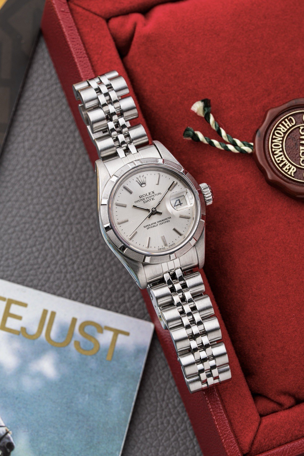 Rolex Lady-Datejust 26mm Silver Dial Stainless Steel Jubilee With Box Ref. 69190 image 2