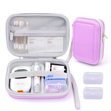 Diabetic Supplies Travel Case for Glucose Meter Diabetes Testing Violet