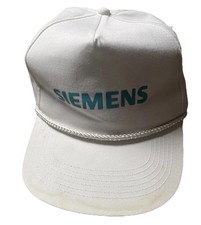 Vintage 1980s Snapback Hat Siemens Power Automation Advertising Rope White VTG