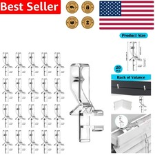 Transparent Valance Clips for Blinds - 20 Sturdy PVC Clips, Universal Fit