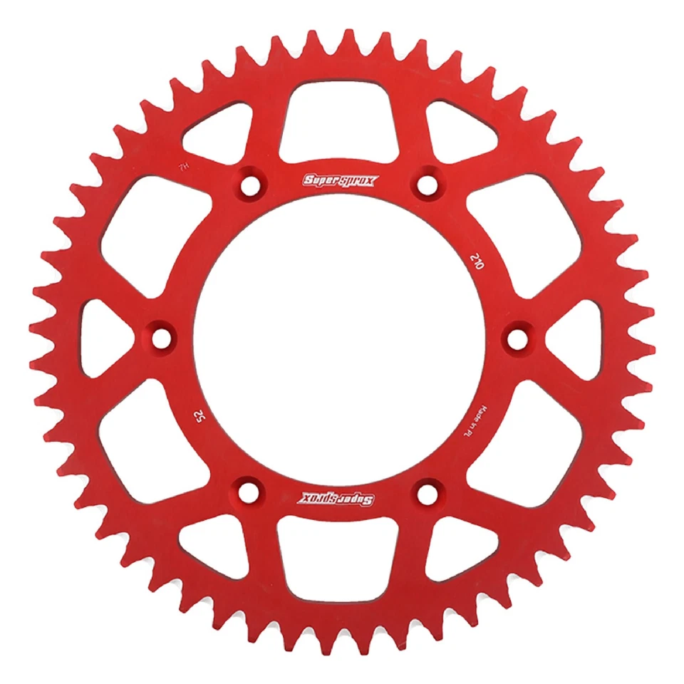 Red Aluminum Sprocket For Honda CR125R 1983-2007 CRF230M 2009; RAL-210-52-RED - Image 2 of 4