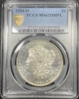 1884-O Morgan Silver Dollar $1 PCGS MS62 DMPL Deep Mirror Proof Like
