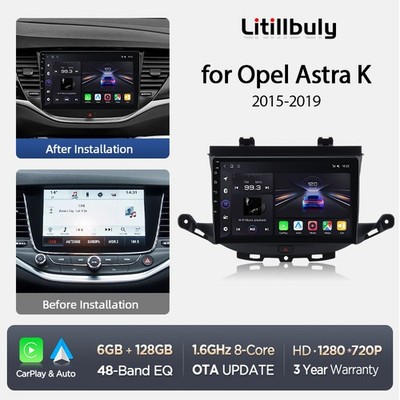 DAB+ 6+128GB 8Core Android 15 CarPlay Radio Für Opel Astra K 2015-2022 GPS Navi