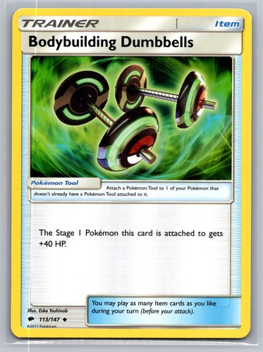 Bodybuilding Dumbbells 113/147 - SM - Burning Shadows - Pokémon TCG - LP
