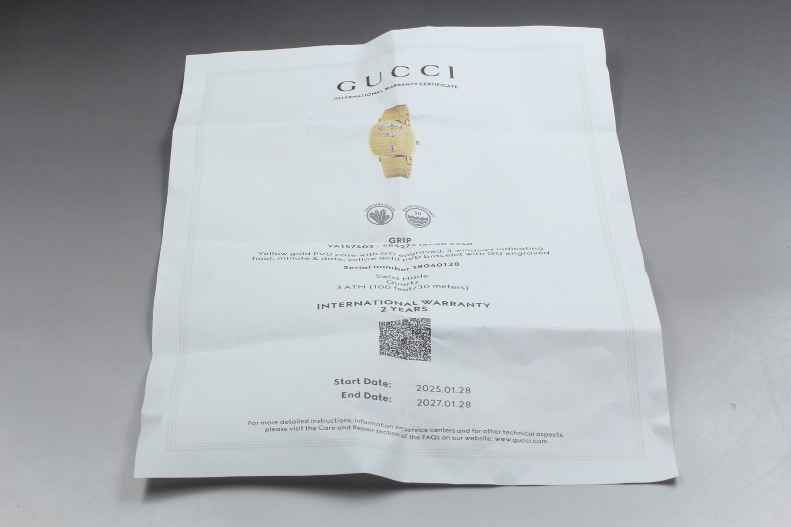 [MINT w/ Box] Gucci Grip YA157403 157.4 Gold Quartz Men's From JAPAN thumbnail 12