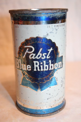 Pabst Blue Ribbon Beer 12 oz. 1950's DNCMT4% flat top - Milwaukee, Wisconsin