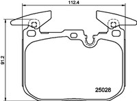 Vorderachse Hella 8DB 355 025-771 Bremsbelagsatz, Scheibenbremse FüR Bmw