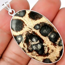 Natural Viper Skin Jasper 925 Sterling Silver Pendant Jewelry P-1001