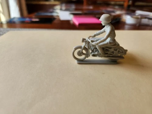 54mm Marx Original German Motorcycle/w sidecar- Battleground/Desert Fox Playsets