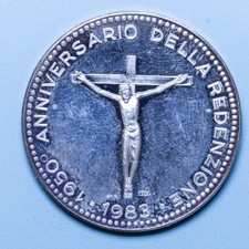 GIOVANNI PAOLO II MEDAGLIA 1983 1950 ANNIVERSARIO REDENZIONE FDC P/L ARGENTO