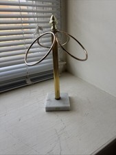 vintage brass and fine marble freestanding to...