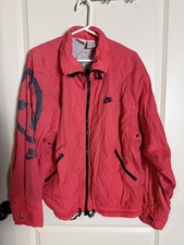 VTG 90s Nike Pink Shell Track Jacket Grey Tag Archival Sportswear Size Large L 
