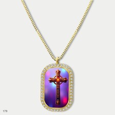Stunning Colorful Jesus Christ Crucifix Cross Fashion Pendant Necklace Chain Pri