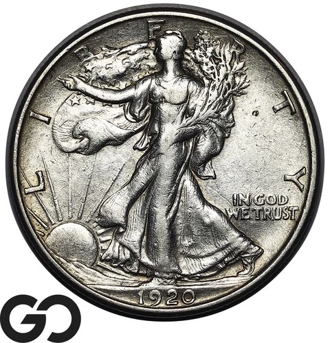 1920-S Walking Liberty Half Dollar, Tough To Find Low Mintage Key Date, XF++