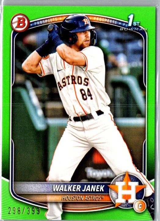 2025 Bowman #BP-15 Walker Janek Prospects Neon Green #/399