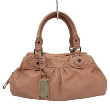 Marc Jacobs Classic Q Shoulder Hand bag Pink Grained Leather Y2K Hobo Vintage