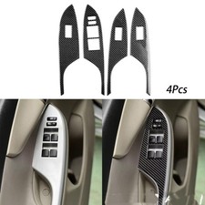 Carbon Fiber Window Lift Switch Panel Cover Trim For Toyota Corolla 2007-2013