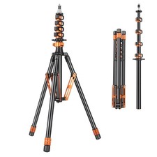Light Stand with Flip Locks 81in/206cm - 49cm Folded Compact Aluminum Stand, ...